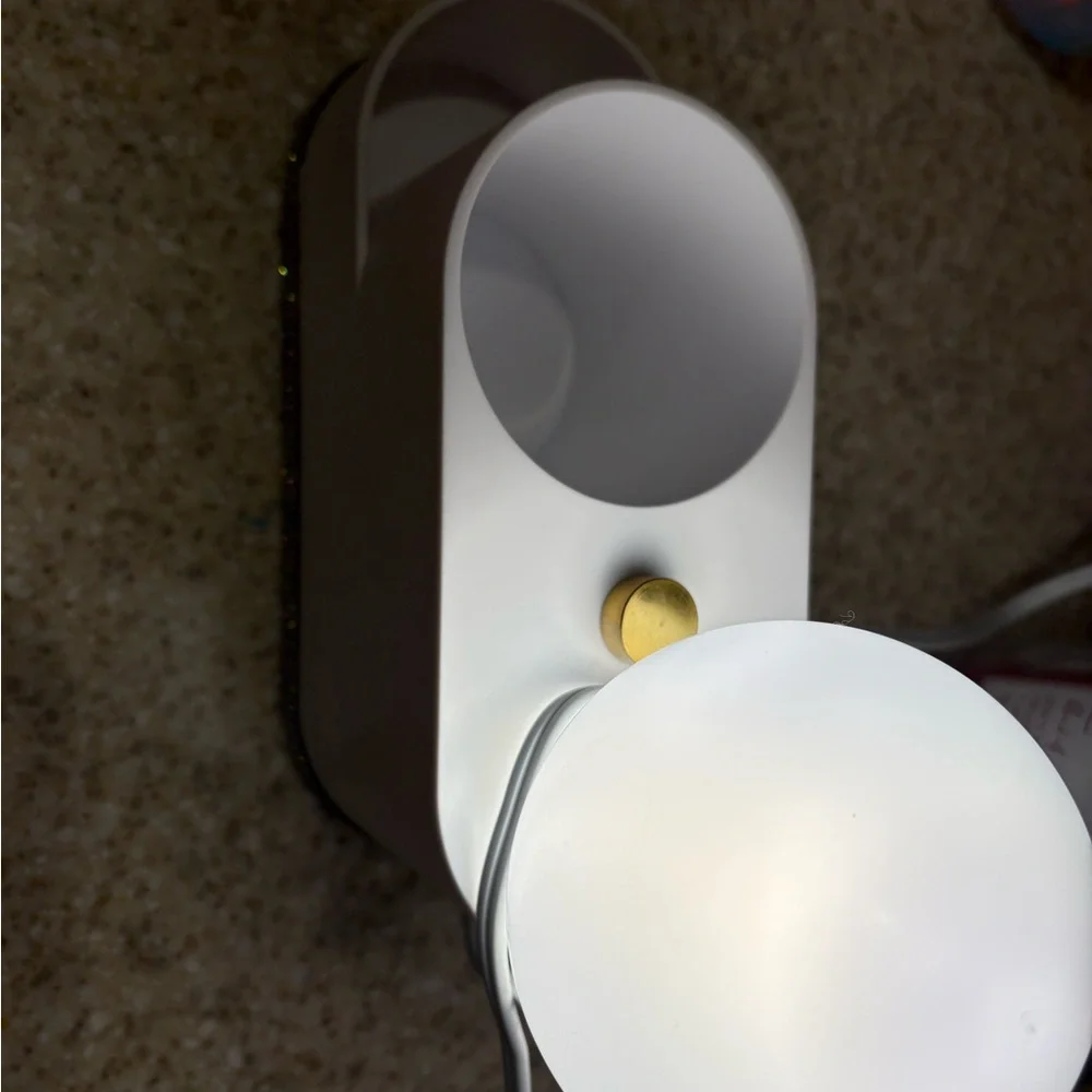 White LED Lamp,Vanity Organizer with Rhinestone Trim